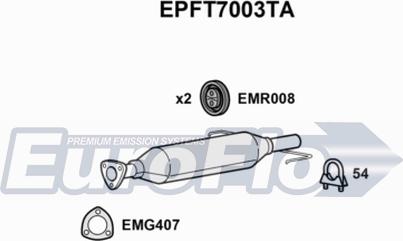 EuroFlo EPFT7003TA - Filtre à particules / à suie, échappement cwaw.fr