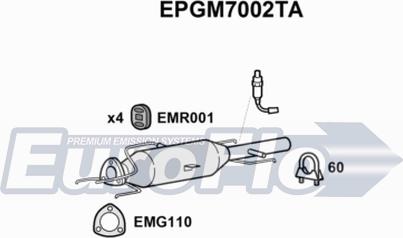 EuroFlo EPGM7002TA - Filtre à particules / à suie, échappement cwaw.fr