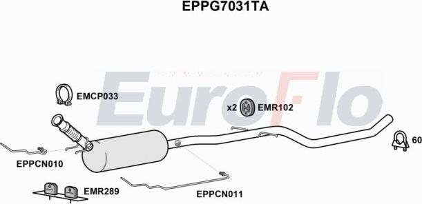 EuroFlo EPPG7031TA - Filtre à particules / à suie, échappement cwaw.fr