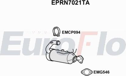 EuroFlo EPRN7021TA - Filtre à particules / à suie, échappement cwaw.fr