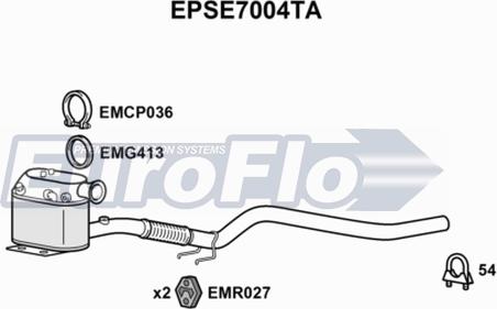 EuroFlo EPSE7004TA - Filtre à particules / à suie, échappement cwaw.fr