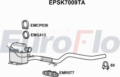 EuroFlo EPSK7009TA - Filtre à particules / à suie, échappement cwaw.fr