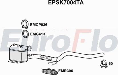 EuroFlo EPSK7004TA - Filtre à particules / à suie, échappement cwaw.fr