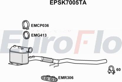 EuroFlo EPSK7005TA - Filtre à particules / à suie, échappement cwaw.fr