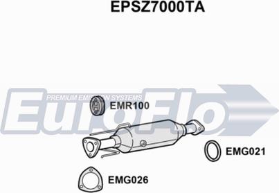 EuroFlo EPSZ7000TA - Filtre à particules / à suie, échappement cwaw.fr