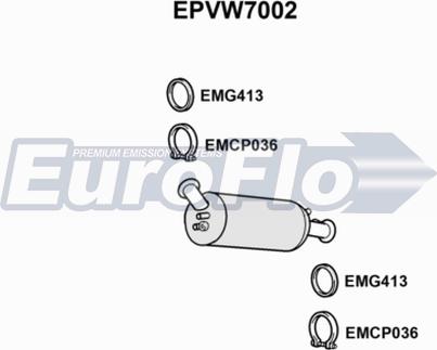 EuroFlo EPVW7002 - Filtre à particules / à suie, échappement cwaw.fr