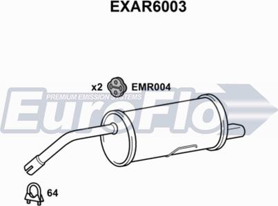 EuroFlo EXAR6003 - Silencieux arrière cwaw.fr