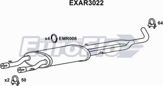 EuroFlo EXAR3022 - Silencieux central cwaw.fr