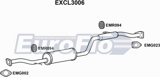 EuroFlo EXCL3006 - Silencieux central cwaw.fr