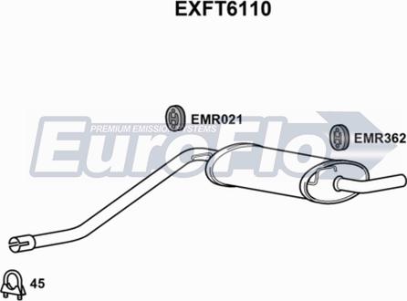 EuroFlo EXFT6110 - Silencieux arrière cwaw.fr