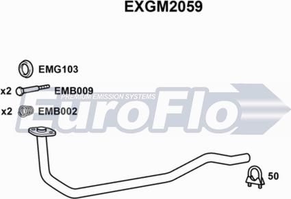 EuroFlo EXGM2059 - Tuyau d'échappement cwaw.fr