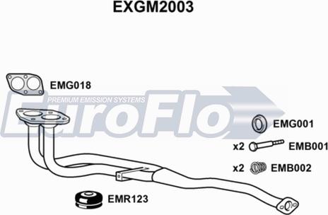 EuroFlo EXGM2003 - Tuyau d'échappement cwaw.fr