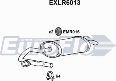 EuroFlo EXLR6013 - Silencieux arrière cwaw.fr