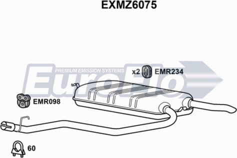 EuroFlo EXMZ6075 - Silencieux arrière cwaw.fr