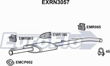 EuroFlo EXRN3057 - Silencieux central cwaw.fr