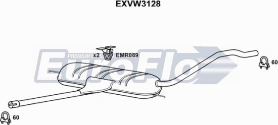 EuroFlo EXVW3128 - Silencieux central cwaw.fr