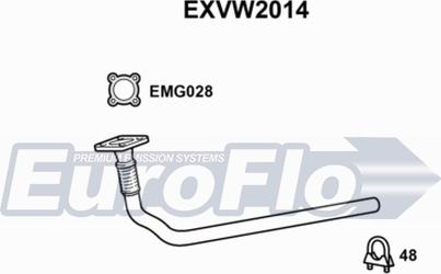 EuroFlo EXVW2014 - Tuyau d'échappement cwaw.fr