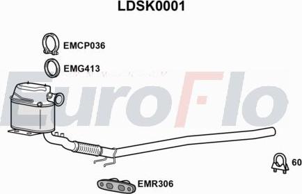 EuroFlo LDSK0001 - Filtre à particules / à suie, échappement cwaw.fr