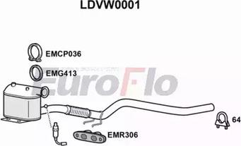 EuroFlo LDVW0001 - Filtre à particules / à suie, échappement cwaw.fr