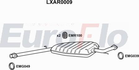 EuroFlo LXAR0009 - Insert de silencieux, silencieux arrière cwaw.fr