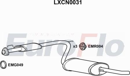 EuroFlo LXCN0031 - Silencieux arrière cwaw.fr