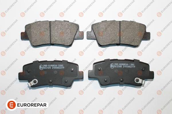 EUROREPAR 1697651480 - Kit de plaquettes de frein, frein à disque cwaw.fr