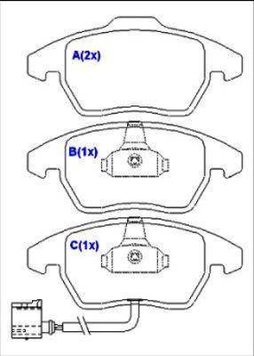 EUROREPAR 1643068280 - Kit de plaquettes de frein, frein à disque cwaw.fr