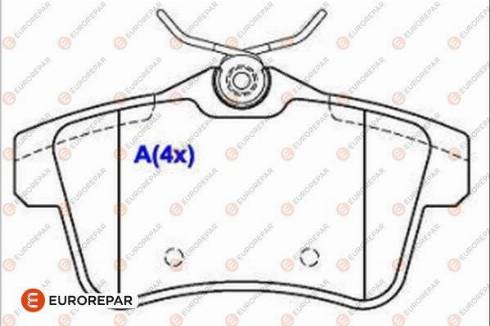 EUROREPAR 1643067080 - Kit de plaquettes de frein, frein à disque cwaw.fr