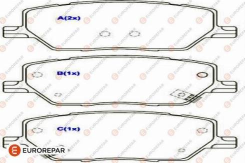 EUROREPAR 1643084180 - Kit de plaquettes de frein, frein à disque cwaw.fr