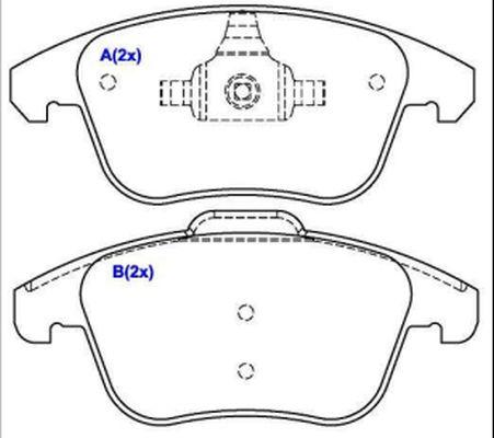 EUROREPAR 1643080980 - Kit de plaquettes de frein, frein à disque cwaw.fr