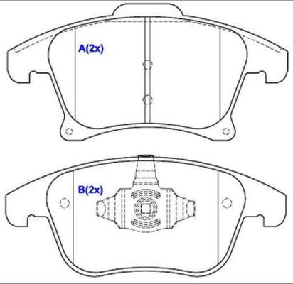 EUROREPAR 1643081980 - Kit de plaquettes de frein, frein à disque cwaw.fr