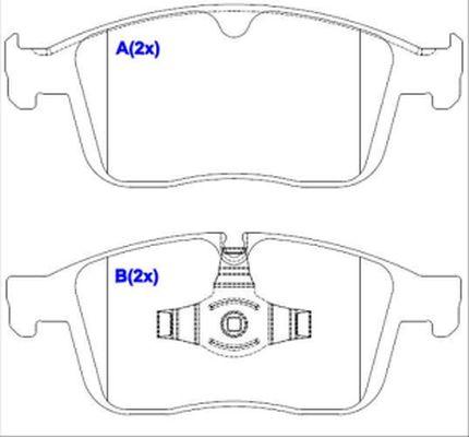 EUROREPAR 1643081280 - Kit de plaquettes de frein, frein à disque cwaw.fr