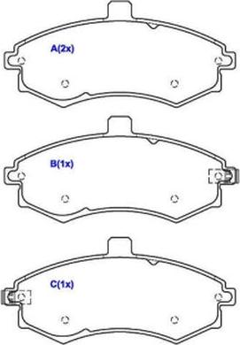 EUROREPAR 1643082980 - Kit de plaquettes de frein, frein à disque cwaw.fr