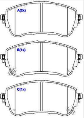 EUROREPAR 1643082880 - Kit de plaquettes de frein, frein à disque cwaw.fr