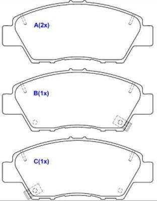 EUROREPAR 1643082280 - Kit de plaquettes de frein, frein à disque cwaw.fr