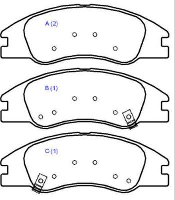 4U Autoparts 37585KI - Kit de plaquettes de frein, frein à disque cwaw.fr