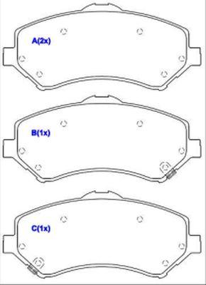 EUROREPAR 1643075480 - Kit de plaquettes de frein, frein à disque cwaw.fr