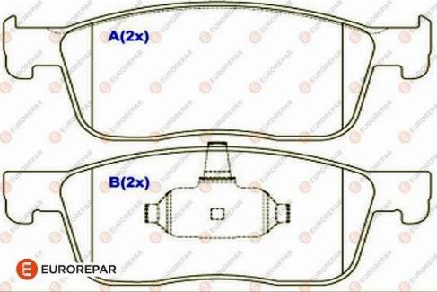 EUROREPAR 1643075780 - Kit de plaquettes de frein, frein à disque cwaw.fr