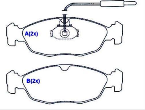 EUROREPAR 1643070680 - Kit de plaquettes de frein, frein à disque cwaw.fr