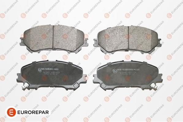 EUROREPAR 1667814380 - Kit de plaquettes de frein, frein à disque cwaw.fr