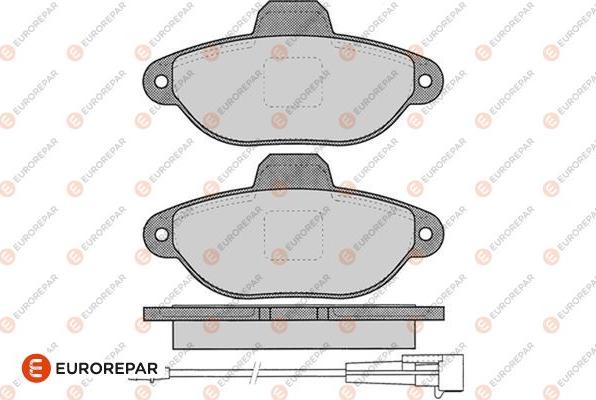 EUROREPAR 1619792280 - Kit de plaquettes de frein, frein à disque cwaw.fr