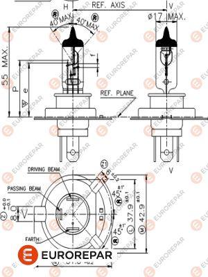 EUROREPAR 1616431180 - Ampoule, projecteur longue portée cwaw.fr