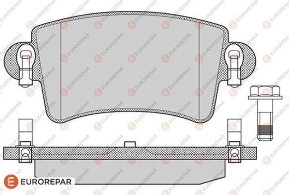 EUROREPAR 1617258980 - Kit de plaquettes de frein, frein à disque cwaw.fr