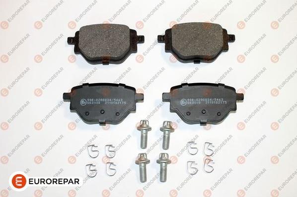 EUROREPAR 1689800280 - Kit de plaquettes de frein, frein à disque cwaw.fr