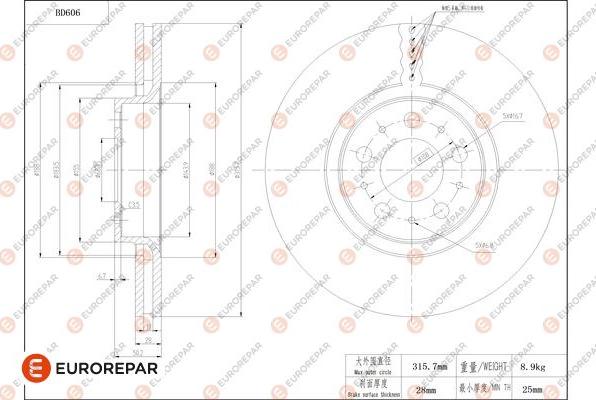 EUROREPAR 1684304880 - Disque de frein cwaw.fr