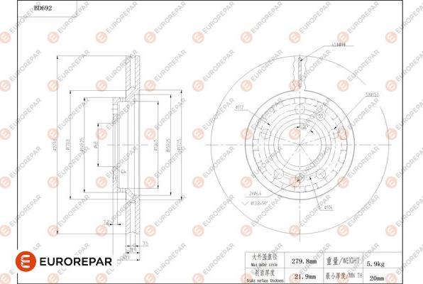 EUROREPAR 1684313480 - Disque de frein cwaw.fr