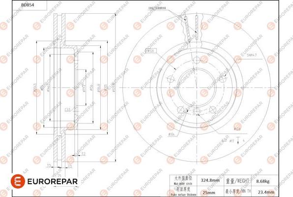 EUROREPAR 1684329680 - Disque de frein cwaw.fr