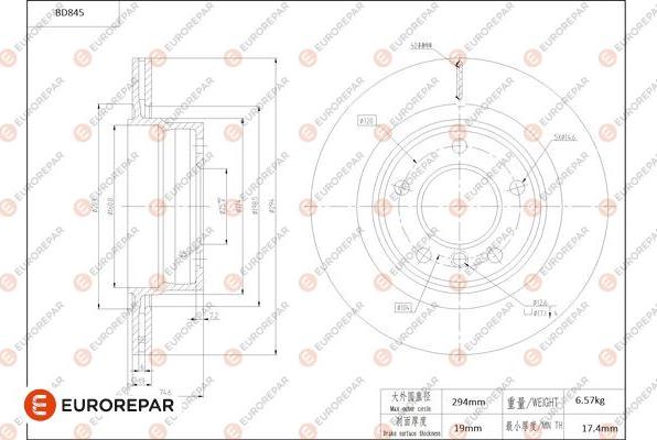 EUROREPAR 1684328780 - Disque de frein cwaw.fr