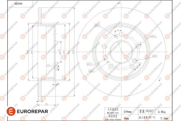 EUROREPAR 1684322780 - Disque de frein cwaw.fr