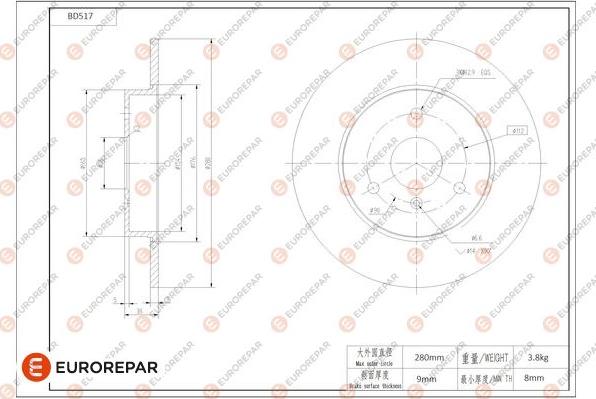 EUROREPAR 1684295980 - Disque de frein cwaw.fr